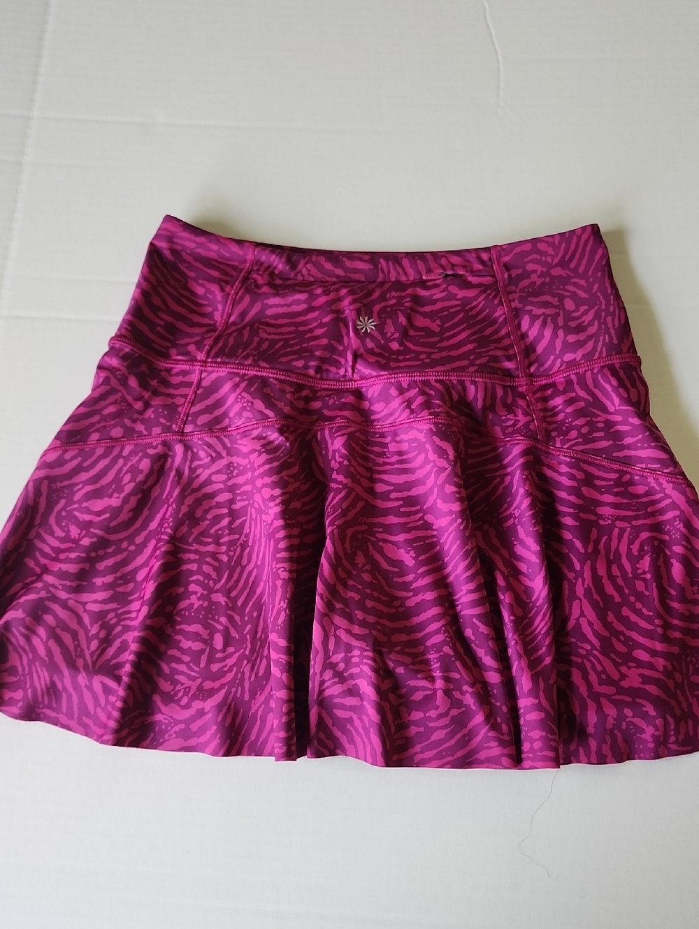 Athleta Ace Print Magnolia Purple Patterned Flared Tennis Pickleball Skirt Skort - Picture 2 of 9